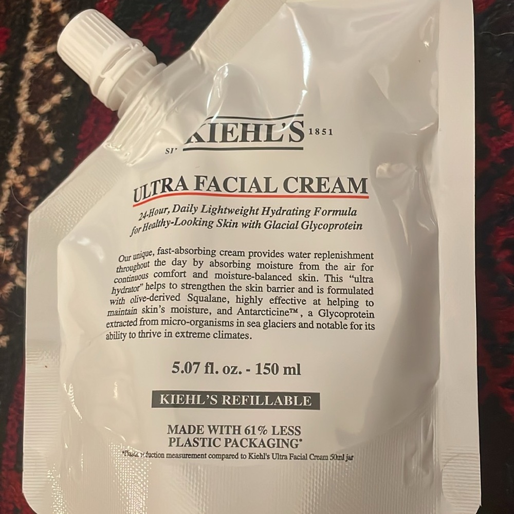 SINGLE POUCH- BNIB Kiehl’s Ultra Facial Cream 150 ml refill pouch